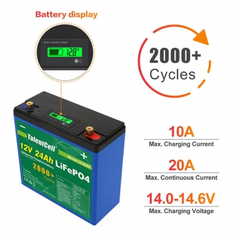 12V 24Ah LiFePO4 Battery - LF4040